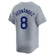 Enrique Hernandez ＃8 Los Angeles Dodgers Limited Youth Gray Away Jersey