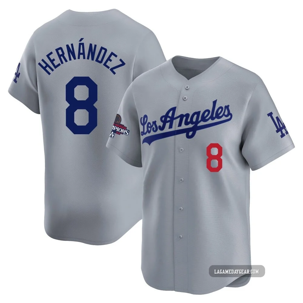 Enrique Hernandez ＃8 Los Angeles Dodgers Limited Youth Gray Away World Series Champions Jersey