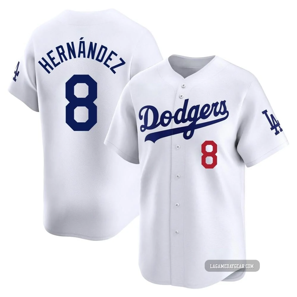 Enrique Hernandez ＃8 Los Angeles Dodgers Limited Youth White Home Jersey