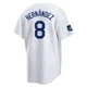 Enrique Hernandez ＃8 Los Angeles Dodgers Replica Men's White 2024 World Tour Seoul Series Home Jersey