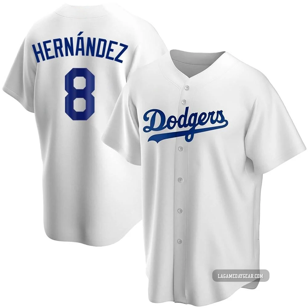 Enrique Hernandez ＃8 Los Angeles Dodgers Replica Men's White Home Jersey