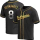 Enrique Hernandez ＃8 Los Angeles Dodgers Replica Youth Gold Black en Alternate Jersey