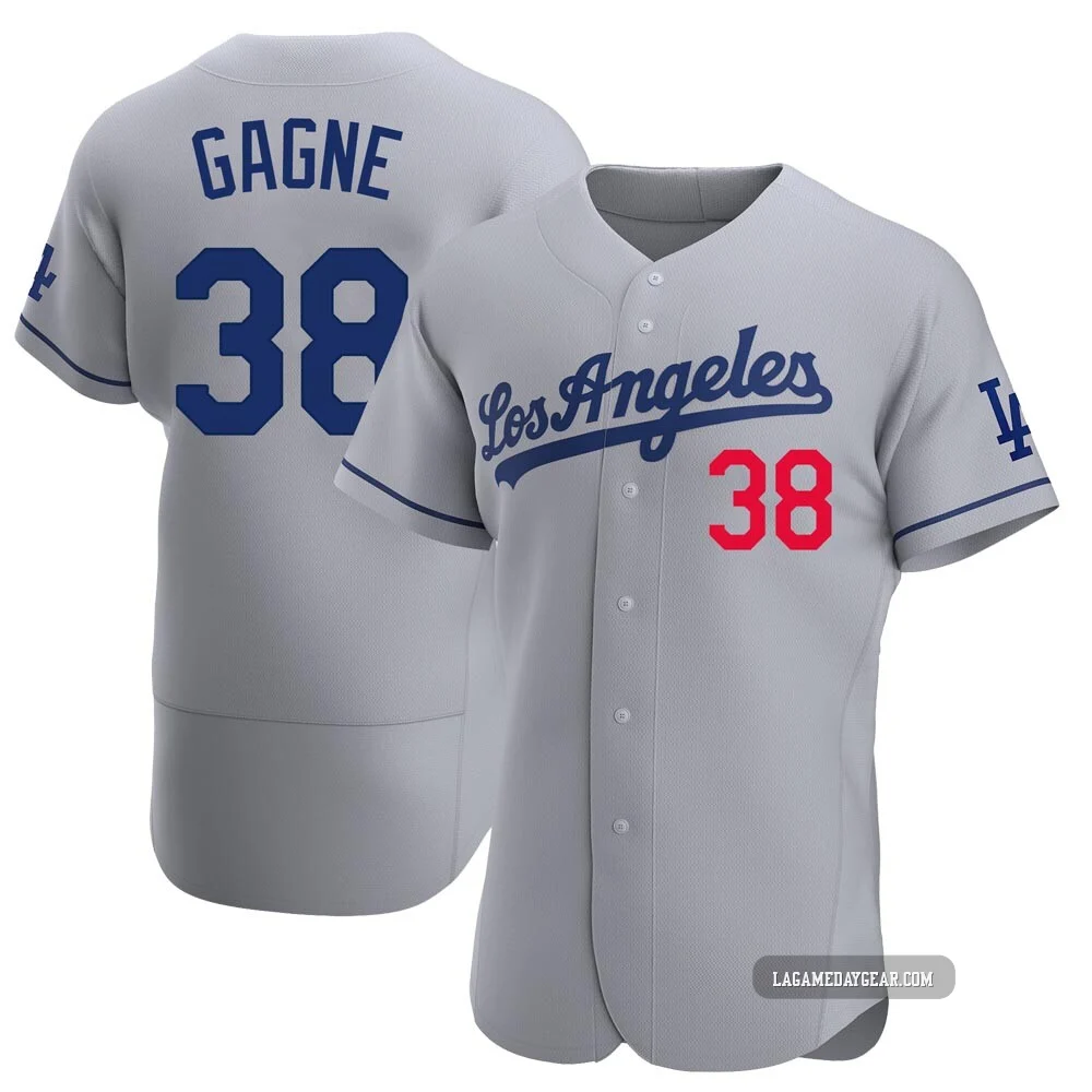 Eric Gagne ＃38 Los Angeles Dodgers Authentic Men's Gray Away Jersey