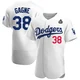 Eric Gagne ＃38 Los Angeles Dodgers Authentic Men's White Home Official 2024 World Series Jersey