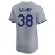 Eric Gagne ＃38 Los Angeles Dodgers Elite Men's Gray Road Jersey