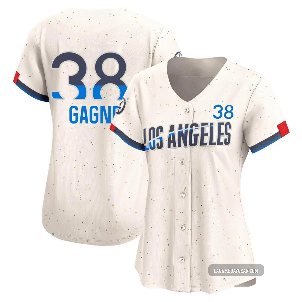 Eric Gagne ＃38 Los Angeles Dodgers Limited Women's Cream 2024 City Connect Jersey