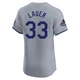 Eric Lauer ＃33 Los Angeles Dodgers Elite Men's Gray Road World Series Champions Jersey