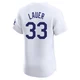 Eric Lauer ＃33 Los Angeles Dodgers Elite Men's White Home 2024 World Series Jersey