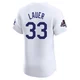 Eric Lauer ＃33 Los Angeles Dodgers Elite Men's White Home World Series Champions Jersey
