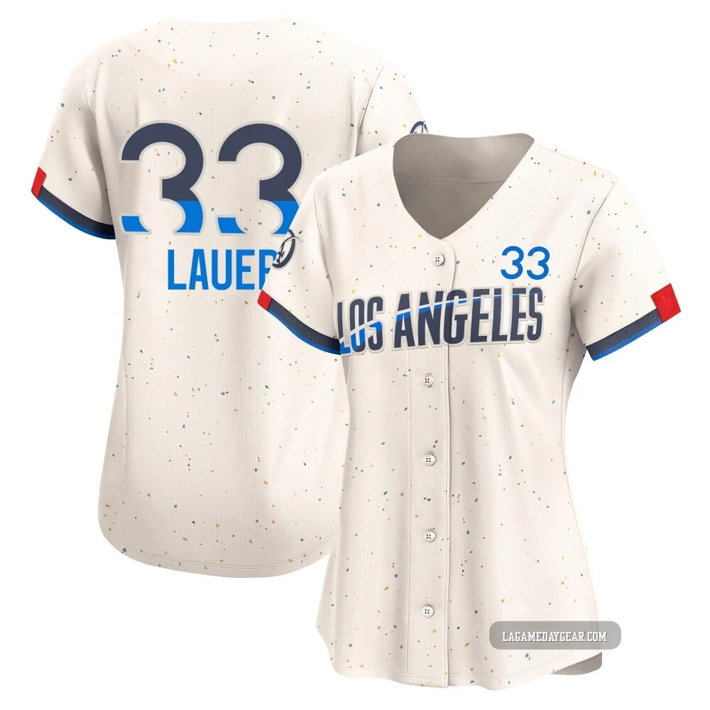Eric Lauer ＃33 Los Angeles Dodgers Limited Women's Cream 2024 City Connect Jersey