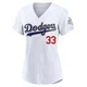 Eric Lauer ＃33 Los Angeles Dodgers Limited Women's Gold White 2026 Collection Stadium Jersey