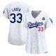 Eric Lauer ＃33 Los Angeles Dodgers Limited Women's White Home 2024 World Series Jersey