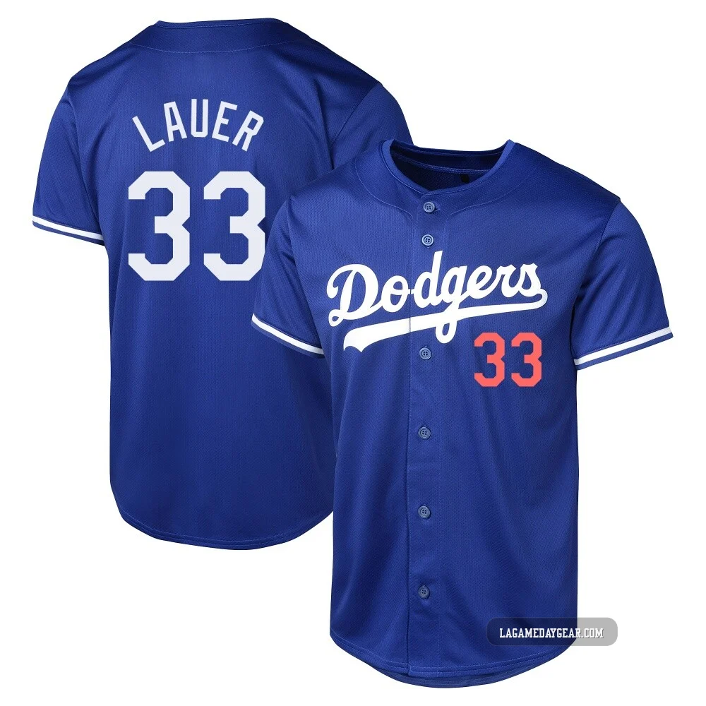 Eric Lauer ＃33 Los Angeles Dodgers Limited Youth Royal Alternate Jersey