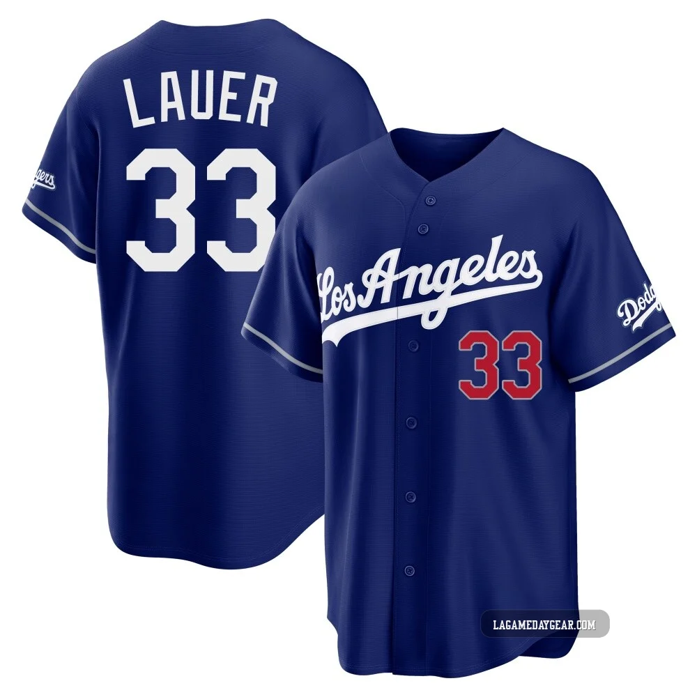 Eric Lauer ＃33 Los Angeles Dodgers Limited Youth Royal Alternate Stadium Jersey