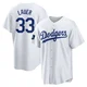 Eric Lauer ＃33 Los Angeles Dodgers Replica Men's White 2024 World Tour Seoul Series Home Jersey