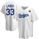 Eric Lauer ＃33 Los Angeles Dodgers Replica Men's White Home 2024 World Series Jersey