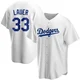 Eric Lauer ＃33 Los Angeles Dodgers Replica Men's White Home Jersey