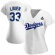 Eric Lauer ＃33 Los Angeles Dodgers Replica Women's White Home 2024 World Series Jersey