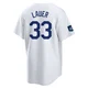 Eric Lauer ＃33 Los Angeles Dodgers Replica Youth White 2024 World Tour Seoul Series Home Jersey