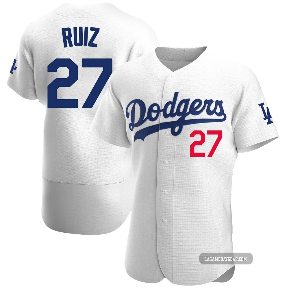 Esteury Ruiz ＃27 Los Angeles Dodgers Authentic Men's White Home Jersey