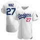Esteury Ruiz ＃27 Los Angeles Dodgers Authentic Men's White Home Jersey