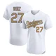 Esteury Ruiz ＃27 Los Angeles Dodgers Elite Men's Gold White 2025 Collection Jersey