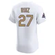 Esteury Ruiz ＃27 Los Angeles Dodgers Elite Men's Gold White 2025 Collection Jersey