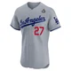 Esteury Ruiz ＃27 Los Angeles Dodgers Elite Men's Gray Road 2024 World Series Jersey