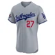 Esteury Ruiz ＃27 Los Angeles Dodgers Elite Men's Gray Road World Series Champions Jersey