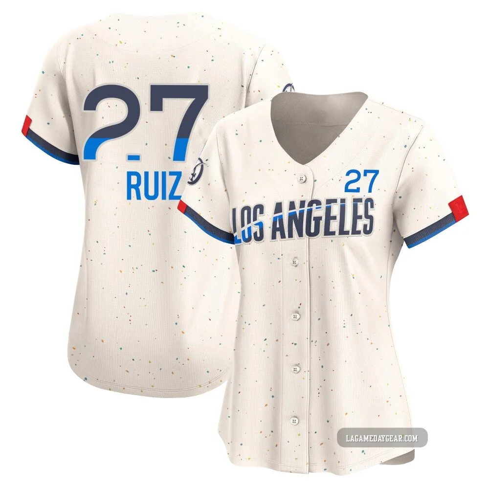 Esteury Ruiz ＃27 Los Angeles Dodgers Limited Women's Cream 2024 City Connect Jersey