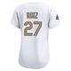 Esteury Ruiz ＃27 Los Angeles Dodgers Limited Women's Gold White 2025 Collection Jersey