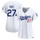 Esteury Ruiz ＃27 Los Angeles Dodgers Limited Women's White Home 2024 World Series Champions Jersey