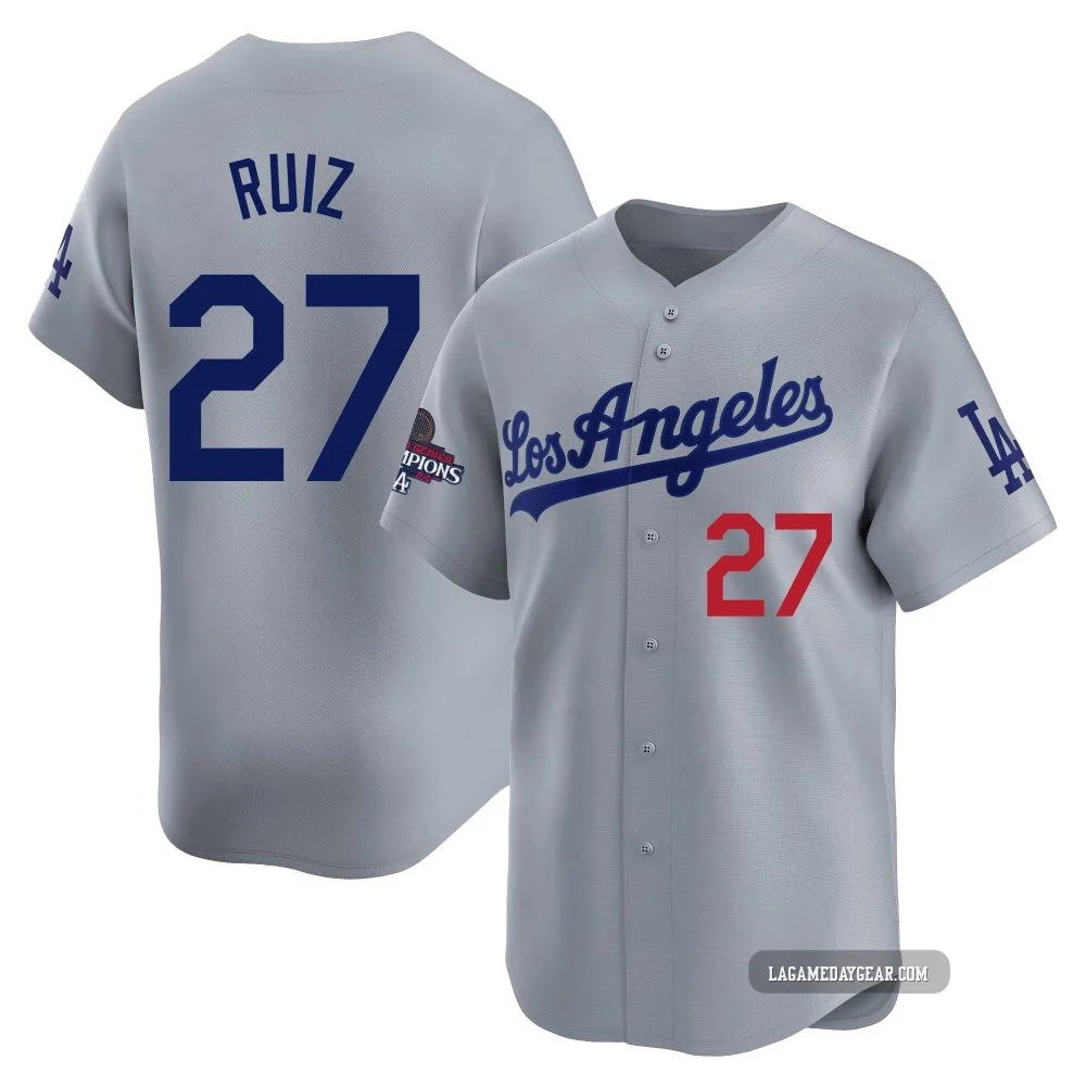 Esteury Ruiz ＃27 Los Angeles Dodgers Limited Youth Gray Away World Series Champions Jersey