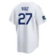 Esteury Ruiz ＃27 Los Angeles Dodgers Replica Men's White 2024 World Tour Seoul Series Home Jersey