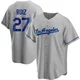 Esteury Ruiz ＃27 Los Angeles Dodgers Replica Youth Gray Road Jersey