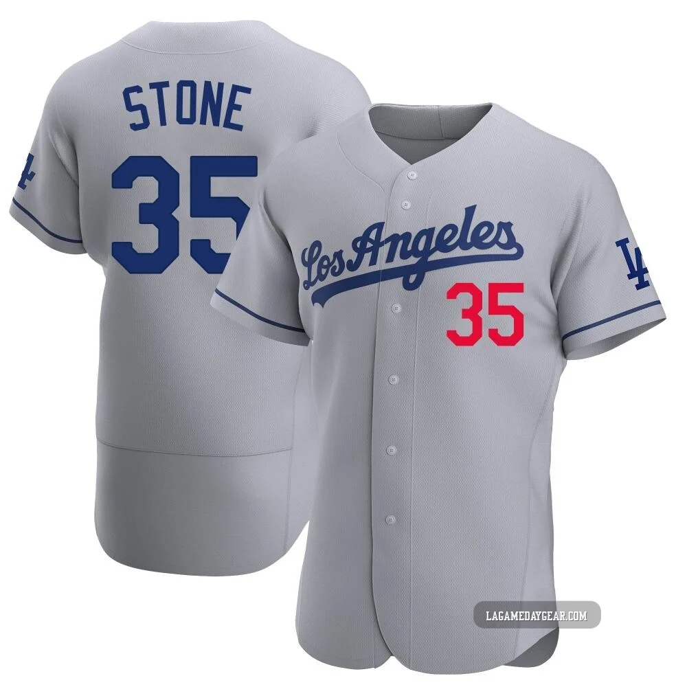 Gavin Stone ＃35 Los Angeles Dodgers Authentic Men's Gray Away Jersey