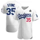 Gavin Stone ＃35 Los Angeles Dodgers Authentic Men's White Home Official 2024 World Series Jersey