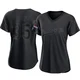 Gavin Stone ＃35 Los Angeles Dodgers Authentic Women's Black Pitch Fashion 2024 World Series Champions Jersey