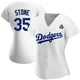 Gavin Stone ＃35 Los Angeles Dodgers Authentic Women's White Home 2024 World Series Jersey