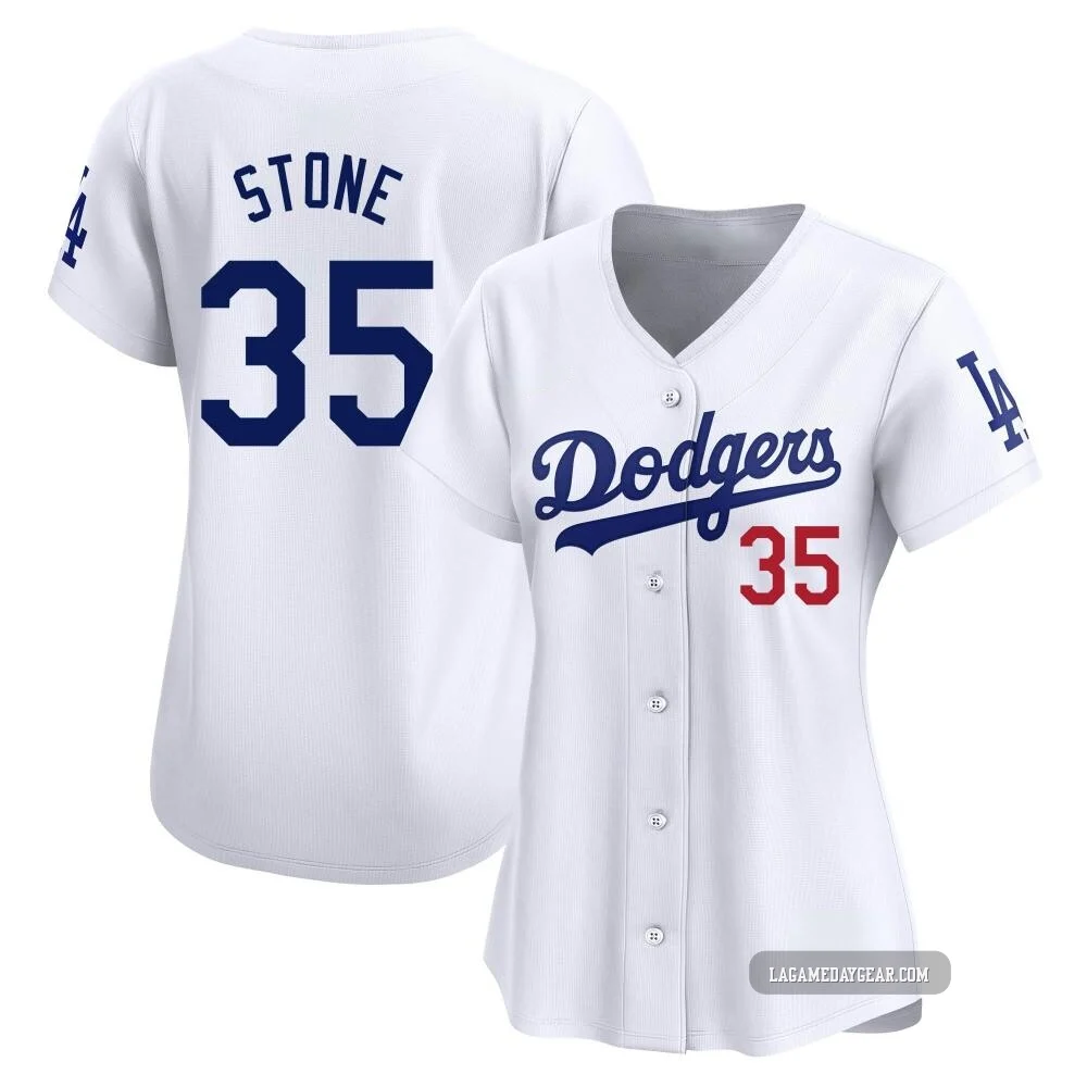 Gavin Stone ＃35 Los Angeles Dodgers Limited Women's White Home Jersey
