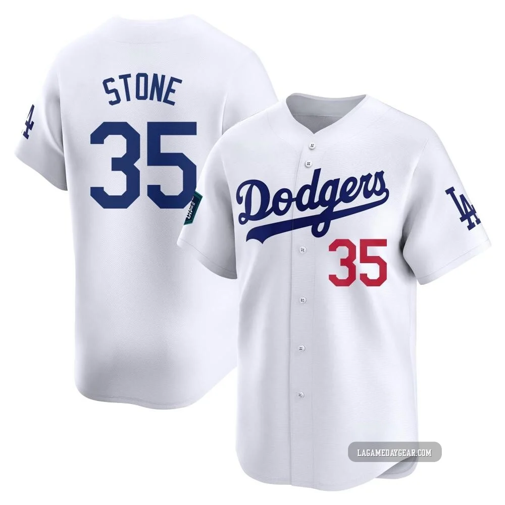 Gavin Stone ＃35 Los Angeles Dodgers Limited Youth White 2024 World Tour Seoul Series Home Jersey