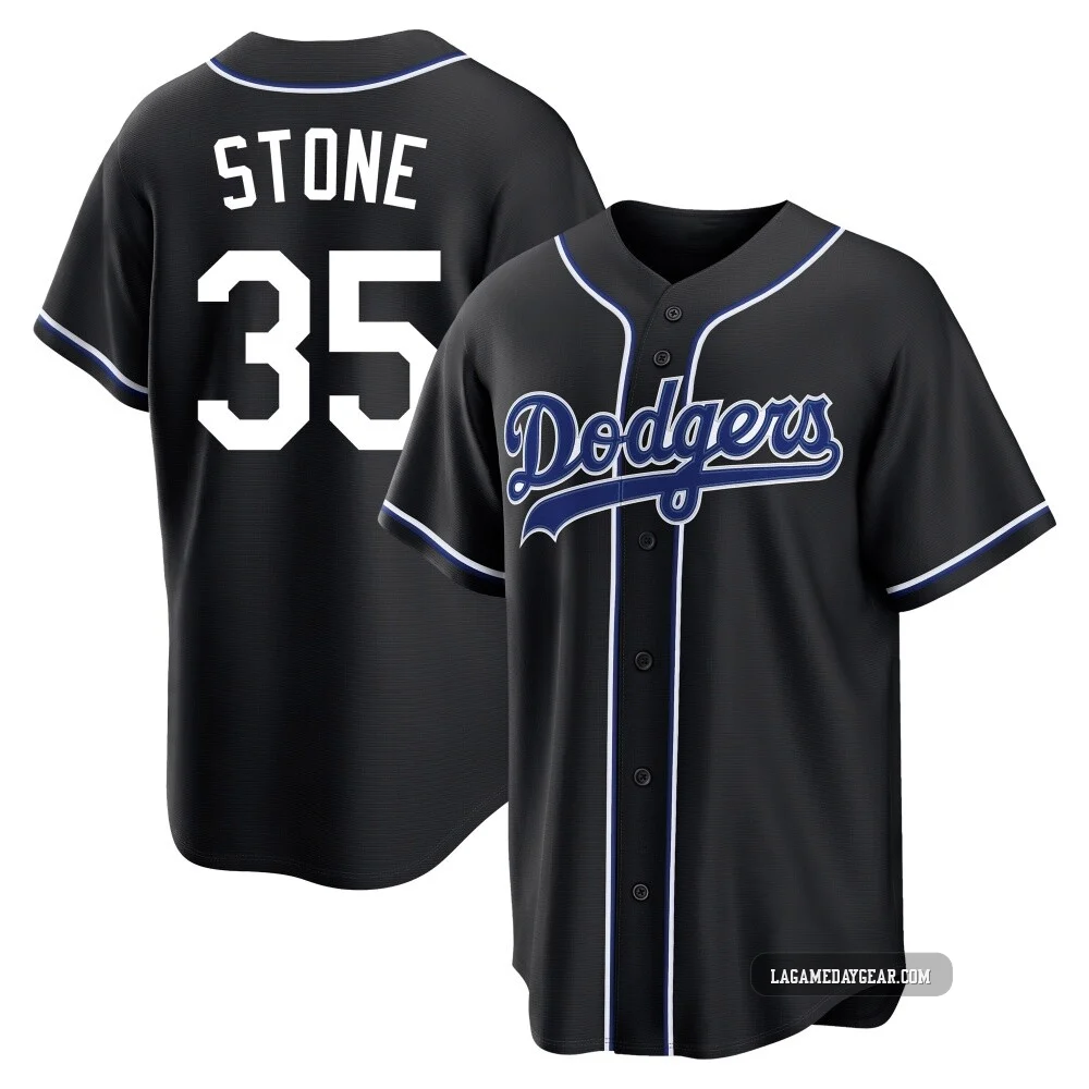 Gavin Stone ＃35 Los Angeles Dodgers Replica Men's Black Fashion Out Jersey