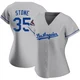 Gavin Stone ＃35 Los Angeles Dodgers Replica Women's Gray Road 2024 World Series Champions Jersey