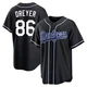 Jack Dreyer ＃86 Los Angeles Dodgers Replica Men's Black Fashion Out Jersey