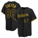 Jack Dreyer ＃86 Los Angeles Dodgers Replica Men's Black Snake Skin City Jersey