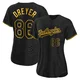Jack Dreyer ＃86 Los Angeles Dodgers Replica Women's Black Snake Skin City Jersey