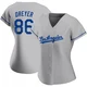 Jack Dreyer ＃86 Los Angeles Dodgers Replica Women's Gray Road Jersey