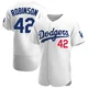 Jackie Robinson ＃42 Los Angeles Dodgers Authentic Men's White Home Jersey
