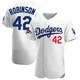 Jackie Robinson ＃42 Los Angeles Dodgers Authentic Men's White Home Official 2024 World Series Champions Jersey