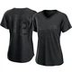 Jackie Robinson ＃42 Los Angeles Dodgers Authentic Women's Black Pitch Fashion Jersey
